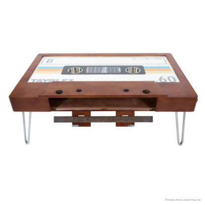 vintage cassette tape inspired coffee table