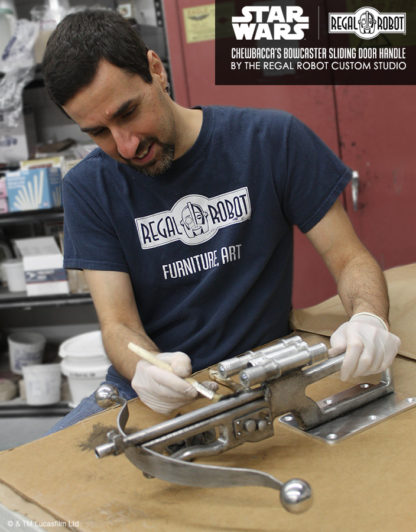 Tom Spina paints a Wookiee Bowcaster