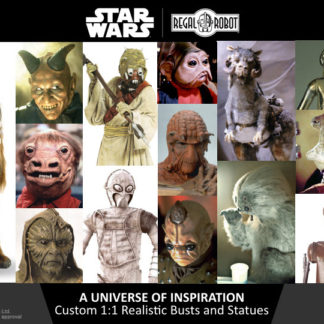 Star Wars alien and droids statues and replicas