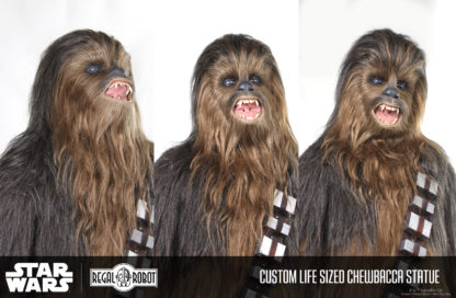Sculpture of Peter Mayhew's Chewbacca's head or mask from Star Wars