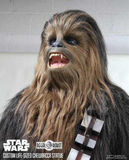 Sculpture of Peter Mayhew Chewbacca's head or mask from Star Wars