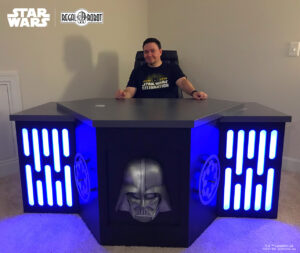 Darth Vader desk with Death Star light panels