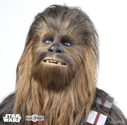 Chewbacca replica mask as a life-sized Star Wars bust