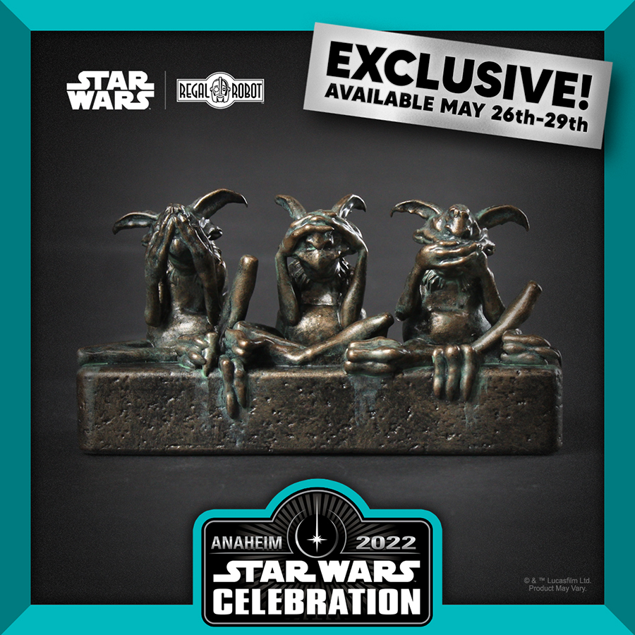 faux bronze Star Wars statues of Salacious Crumb