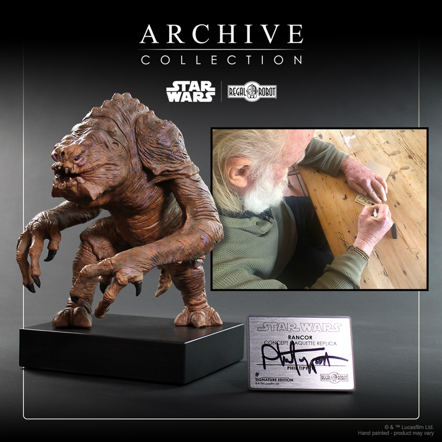 Phil Tippett autographed Rancor statue figure