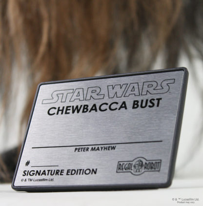 Peter Mayhew Chewbacca autograph plaque