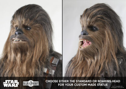 Chewbacca mask and prop statue