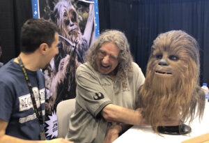 Chewbacca 1:1 bust by Regal Robot with Peter Mayhew and Tom Spina