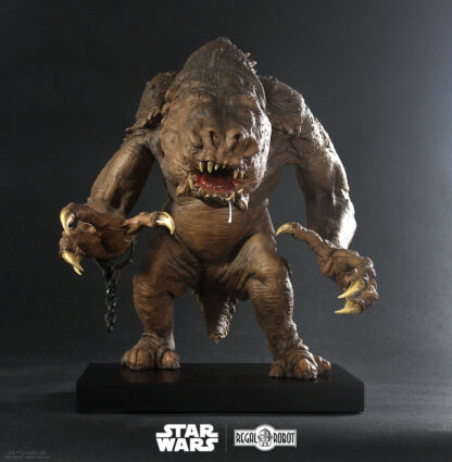figure and statue of The Rancor from Jabba the Hutt's Palace on Tatooine