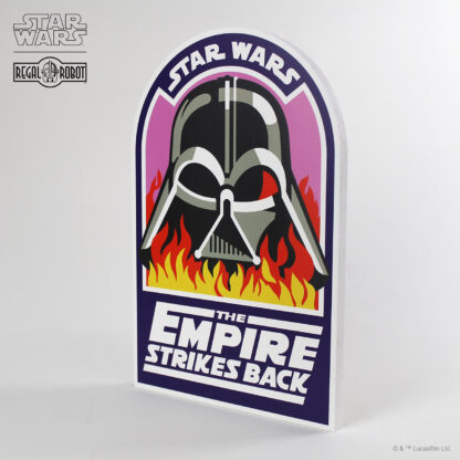 Wood plaque pub sign with Darth Vader Flames crew patch art