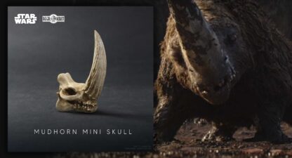 the Mandalorian mudhorn signet skull sculpture