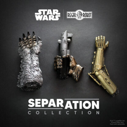 See Threepio's arm from A New Hope, Wampa's arm and Luke's hand from Empire Strikes Back