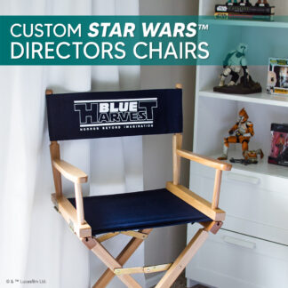 Star Wars furniture for adults, Blue Harvest logo director's chair
